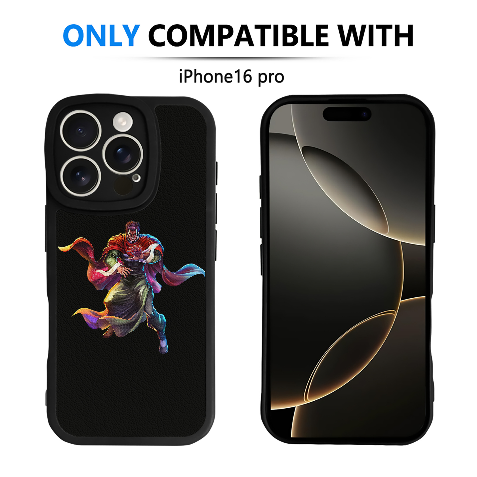 （画像用） 北斗の拳 Fist of the North Star 【iPhone 16シリーズ対応】シリコンスマホケース（レザー調） 材質：シリコン